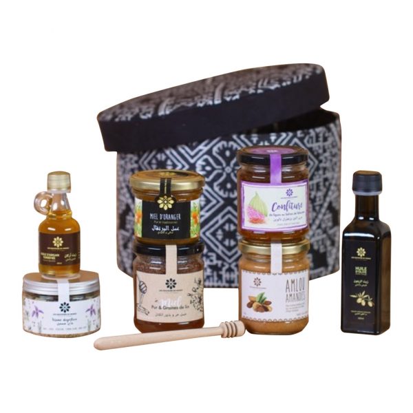 Coffret Bio Délice du Maroc, Coffret Saveurs du terroir BIO, Coffret cadeau artisanal pour ramadan, Coffret cadeau artisanal pour ramadan, artisanat, artisanat maroc, artisanat marocain, coffret, coffret cadeau, coffret artisanat, coffret maroc, cadeau maroc, cadeau, artisanat haut de gamme