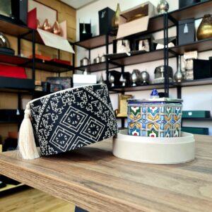 Bocal Marocain en Céramique Émaillée - Décoration Zellige et Cadeau d'Élégance