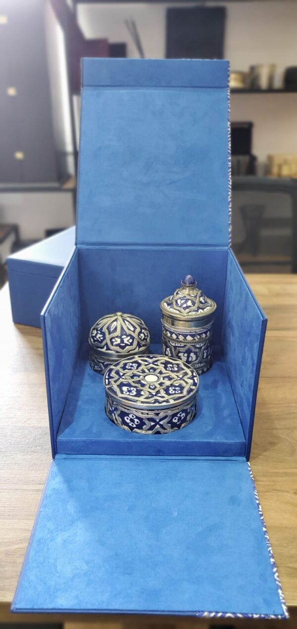 Coffret de Boîtes en Céramique Artisanale Marocaine