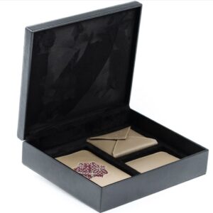 Coffret de Cuir Artisanal Marocain - Étui à Passeport, Portefeuille et Porte-Cartes