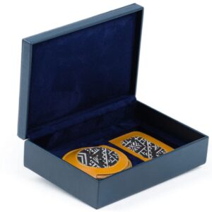 Coffret de Portefeuilles Artisanaux Marocains - Cuir Véritable et Motifs Géométriques