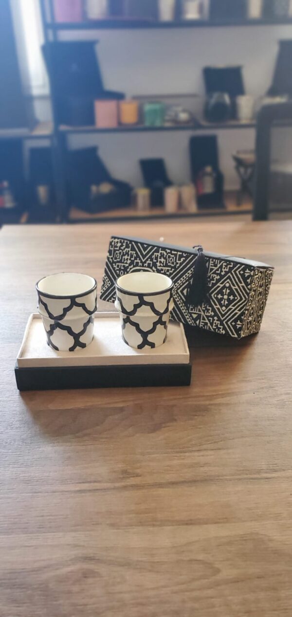 Ensemble de vert à thé en Céramique Artisanale Marocaine