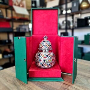 Jarre Artisanale Marocaine Multicolore - Décoration Élégante et Cadeau de Luxe
