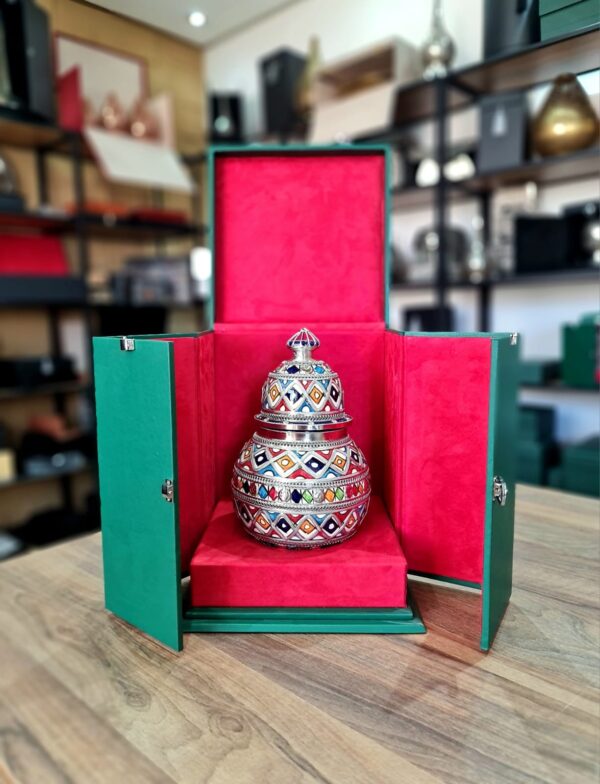 Jarre Artisanale Marocaine Multicolore - Décoration Élégante et Cadeau de Luxe