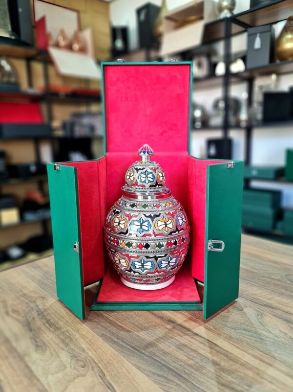 Jarre Marocaine en Mosaïque Colorée - Artisanat Traditionnel et Décoration